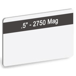 (500) PVC ID cards blank white HiCo (2750 Oe) con banda magnética 1/2