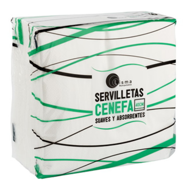 (100) Servilletas 40x40cm 2 capas blanco 