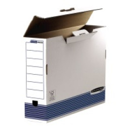 FELLOWES Caja archivo definitivo A3 100mm Azul automontable, 100%reciclado, 315x150x258mm