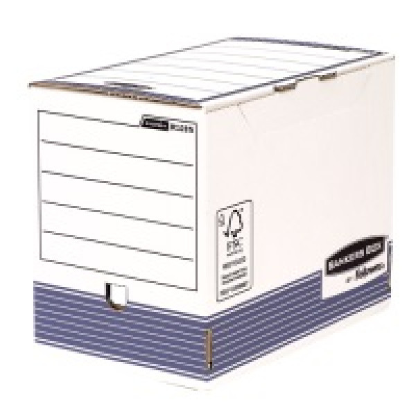 FELLOWES Caja de archivo definitivo 200mm  blanco, automontable, 100%reciclado, 315x200x258mm