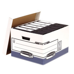 R-KIVE PRIMA Gran contenedor de archivos folio blanco, automontable, 100%reciclado, 287x380x430mm