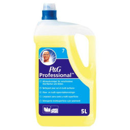 P&G Profesional Don Limpio/Mr. Proper 7 limpiador multisuperficies y suelos limón, garrafa 5 litros