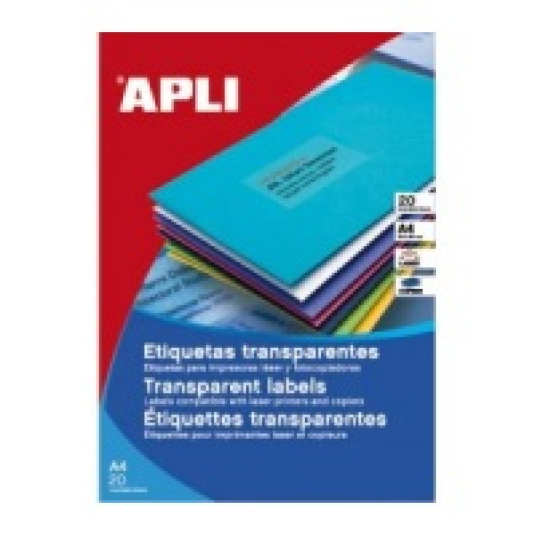 Etiq.APLI poliéster transl. 70 x37 20x24