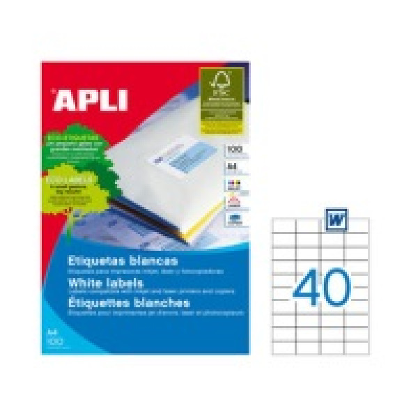 Etiq.APLI 52,5x29,7 poliv.100A4 4000u  Mailing Express