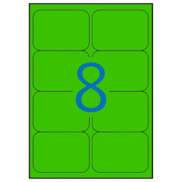 Etiq.APLI 99,1x67,7 verde fluorescente 20A4 160u.
