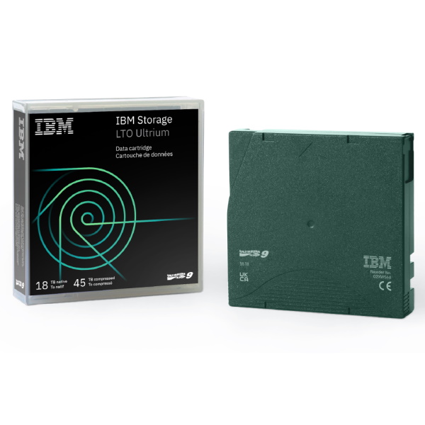 DC IBM Ultrium LTO-9 (BaFe) etiquetado 18TB/45TB secuencia a medida