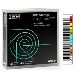 DC IBM Ultrium LTO-9 (BaFe) WORM etiquetado 18TB/45TB (una grabación) secuencia a medida