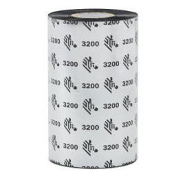 (6) Ribbon transfer.térmica ZEBRA 3200 wax/resin 131mm x450m. (cera/resina premium) Industrial 25mm