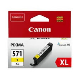C.t. CANON CLI571Y XL: Pixma MG6850 amarillo MG5750 7750 7700 5752  Alta capacidad
