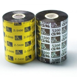 (6) Ribbon transfer.térmica ZEBRA 3400: wax/resin 131mm x450m. (cera/resina) Industrial printers 25m