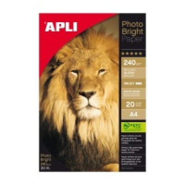 Papel APLI Photo Bright 60A4 200g. fotográfico brillante