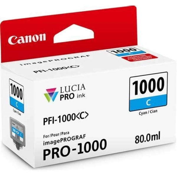 C.t. CANON PFI-1000C cian 80ml PRO-1000 IPF6300 IPF6350 IPF6400 IPF6450