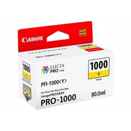 C.t. CANON PFI-1000Y amarillo 80ml PRO-1000 IPF6300 IPF6350 IPF6400 IPF6450
