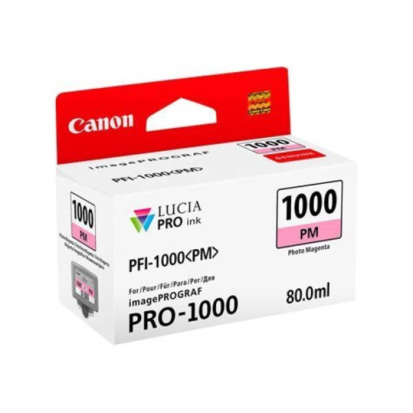 C.t. CANON PFI-1000PM foto magenta 80ml PRO-1000 IPF6300 IPF6350 IPF6400 IPF6450