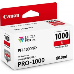 C.t. CANON PFI-1000R rojo 80ml PRO-1000 IPF6300 IPF6350 IPF6400 IPF6450