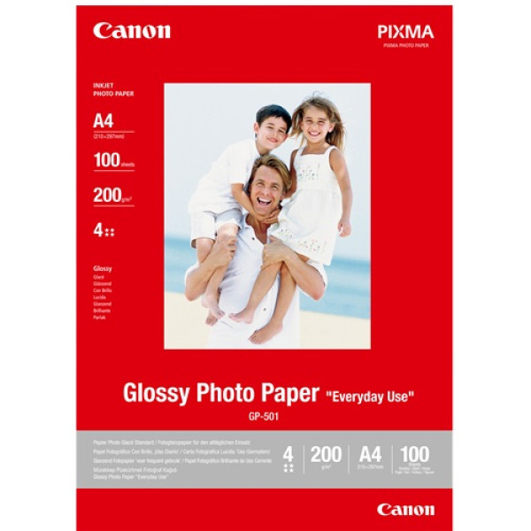 Papel CANON GP-501 100h.A4 Glossy Photo Paper Everyday Use 200gr