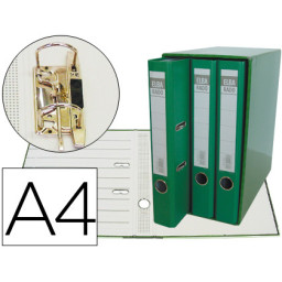 (3) Archivador de palanca ELBA DIN A4 Verde 2 anillas / lomo 50 mm