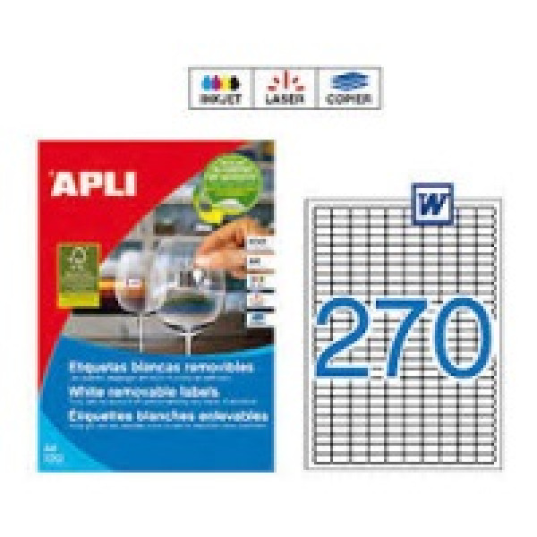 Etiq.APLI 17,8x10   poli. Remov. 6750u. 25A4