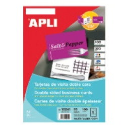 Tarj.APLI visita inkjet 2caras 10x10A4 210g.mate+mate 89x51