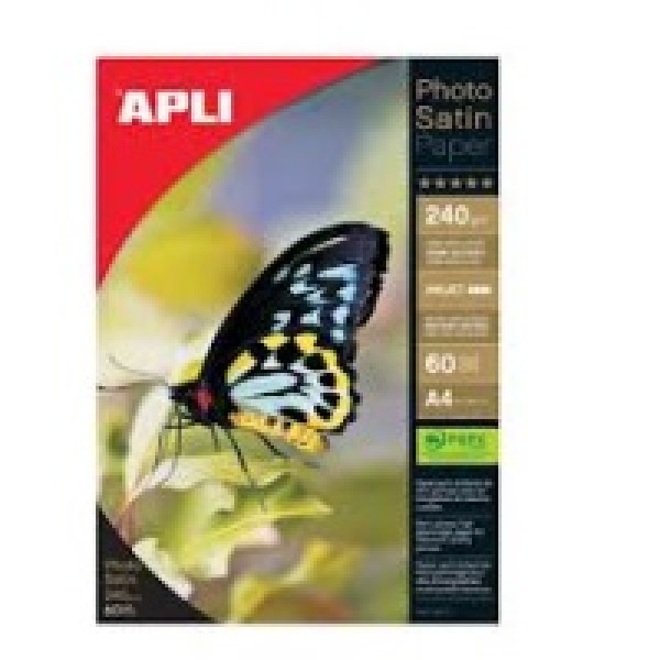 Papel APLI Photo Satin PRO 60h 240g. satinado semi-brillante