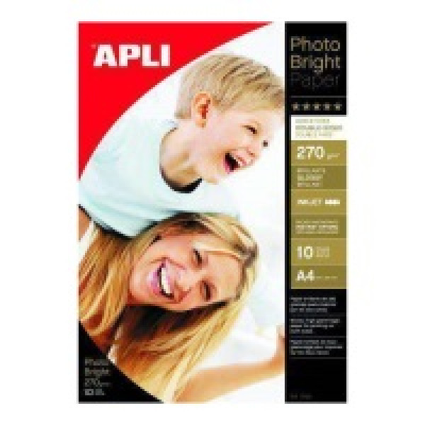 Pap.APLI Photo Bright 2xcaras 270g 10A4 fotog,brillante