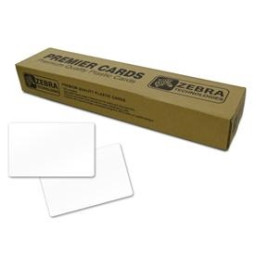 (500) Tarjetas ZEBRA PVC Premier color blanco CR80 86x54mm 30MIL imprimibles