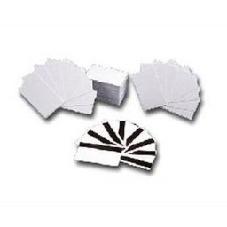 (500) Tarjetas ZEBRA PVC Premier color blanco CR80 con banda magnética High Coercivity (HiCo)