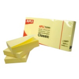 (3) Blocs 100 notas adhesivas APLI 40x50 amarillo