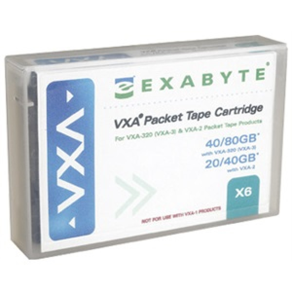 Cinta datos EXABYTE VXA X6 62mts. 20/40GB o 40/80GB (compatible IBM 24R2134)