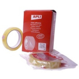 Cinta adhesiva APLI transparente(8un) 19x66mm en bolsa