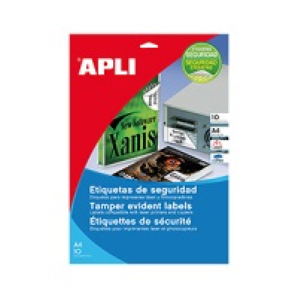 Etiq.APLI 40mm diam.láser 240u et.seguridad