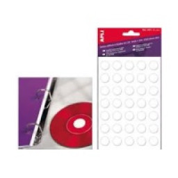 35 Botones adhesivos APLI blancos fijador CD/DVD 15mm