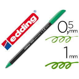 Rotulador EDDING 1200 punta fibra verde n.4 punta redonda 0,5mm trazo 1mm