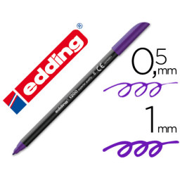 Rotulador EDDING 1200 punta fibra violeta n.8 punta redonda 0,5mm trazo 1mm
