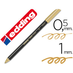 Rotulador EDDING 1200 punta fibra oro  n.53 punta redonda 0,5mm trazo 1mm