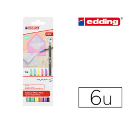 Rotulador EDDING 1200 punta fibra pastel punta redonda 0,5mm trazo 1mm colores surtidos