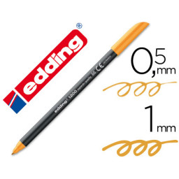 Rotulador EDDING 1200 punta fibra naranja neon  n.66 punta de fibra 0,5 mm.