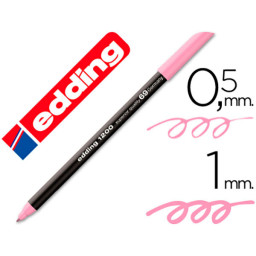 Rotulador EDDING 1200 punta fibra rosa neon n.69 punta de fibra 0,5 mm.