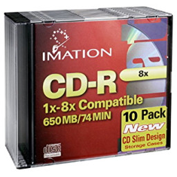 CD-RW Regrabable IMATION 74' JEWEL* 650MB 4x