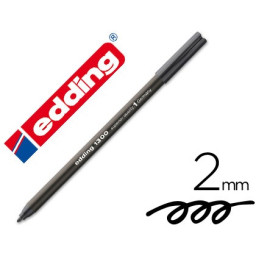 Rotulador EDDING 1300 punta fibra negro punta redonda 2mm trazo 2mm