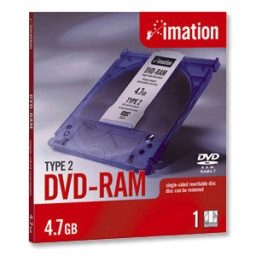 (5) DVD-RAM IMATION 4,7GB 1cara,Tipo 2,extraíble (20163) *