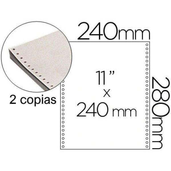 Papel continuo de largo 11