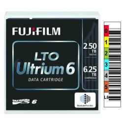DC FUJIFILM Ultrium LTO-6 (BaFe) etiquetado 2,5TB/6,25TB secuencia a medida