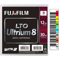 DC FUJIFILM Ultrium LTO-8 (BaFe) etiquetado 12TB/30TB secuencia a medida