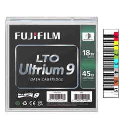 DC FUJIFILM Ultrium LTO-9 (BaFe) etiquetado 18TB/45TB secuencia a medida