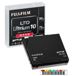 DC FUJIFILM Ultrium LTO-10 (BaFe) WORM etiquetado 30TB/75TB (una sola grabación) con etiqueta