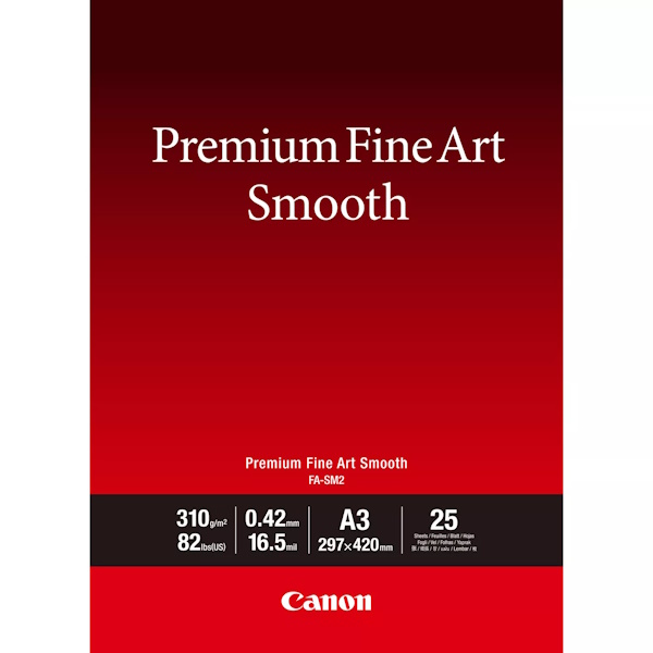 Papel CANON FA-SM2 25h.A3 Premium FineArt Smooth 310g.