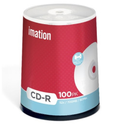 (T100) CD-R IMATION 700MB/80min Printer thermal (solo impresoras térmicas)  tarrina-100