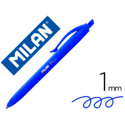Bolígrafo MILAN P1 Retráctil Azul 1mm