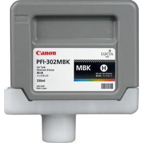 C.t. CANON PFI-302MBK negro mate 330ml IPF8100 IPF9100